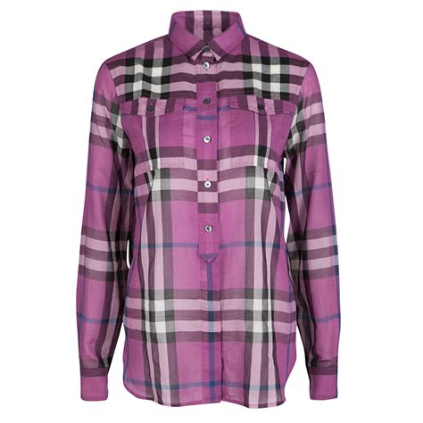 purple burberry button up|burberry button up long sleeve.